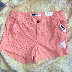 Pink flower shorts size 8